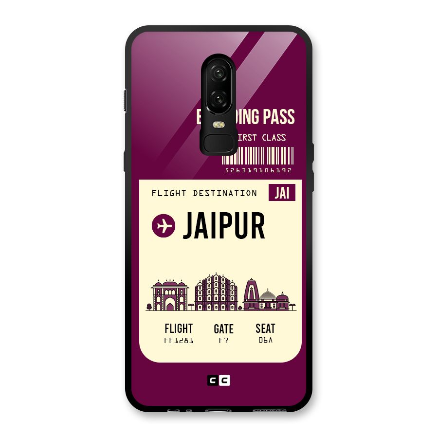 Jaipur Boarding Pass Glass Back Case for OnePlus 6