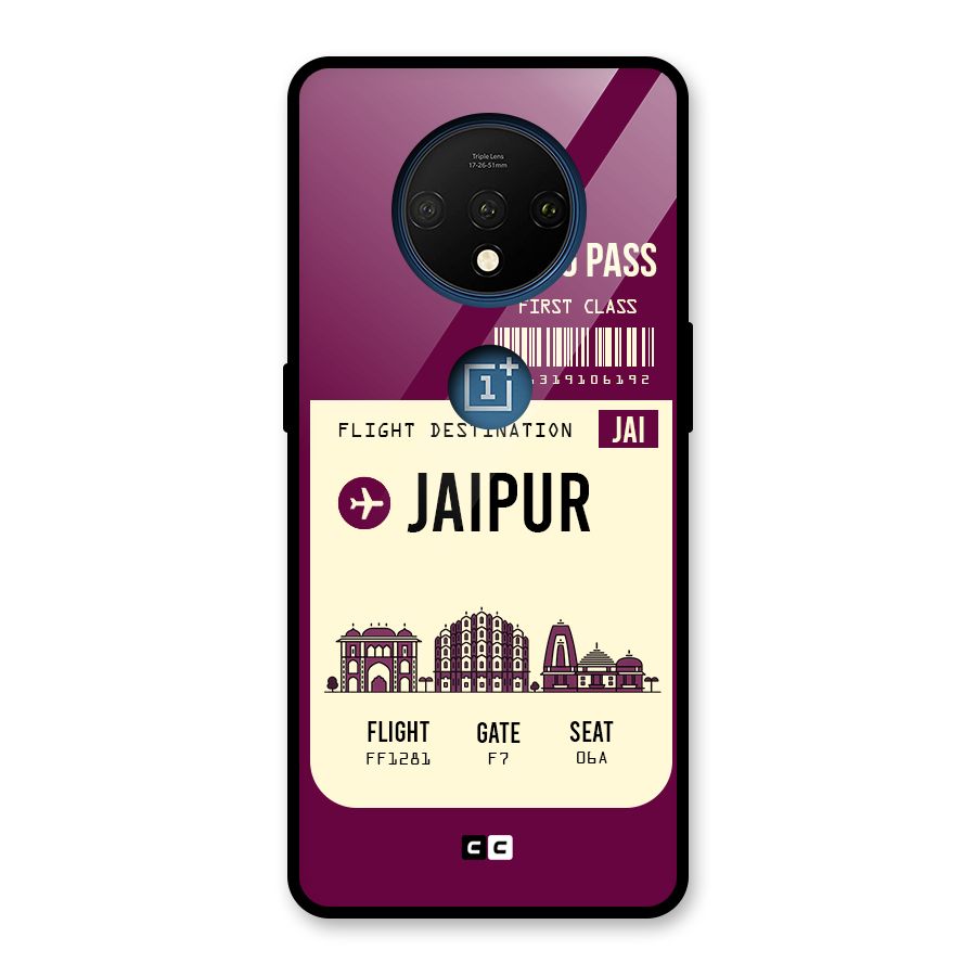Jaipur Boarding Pass Glass Back Case for OnePlus 7T