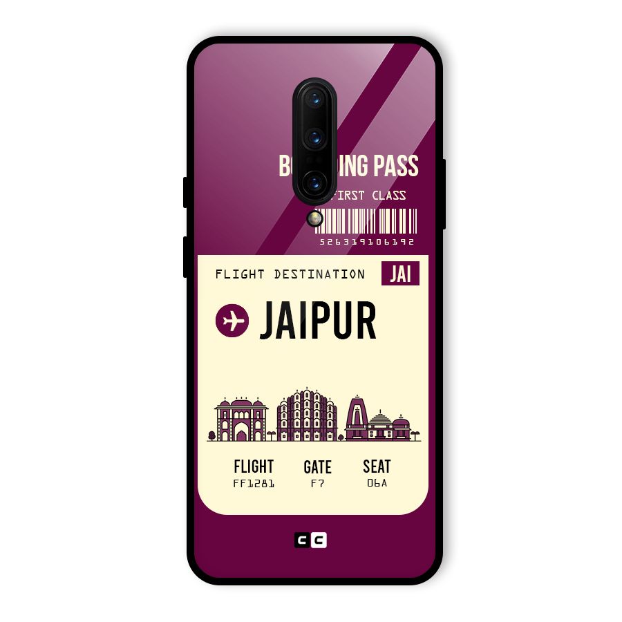 Jaipur Boarding Pass Glass Back Case for OnePlus 7 Pro