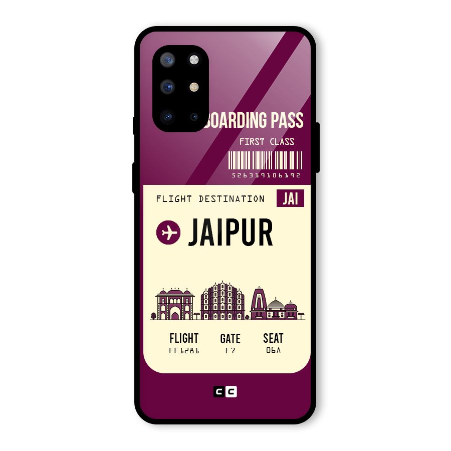Jaipur Boarding Pass Glass Back Case for OnePlus 8T