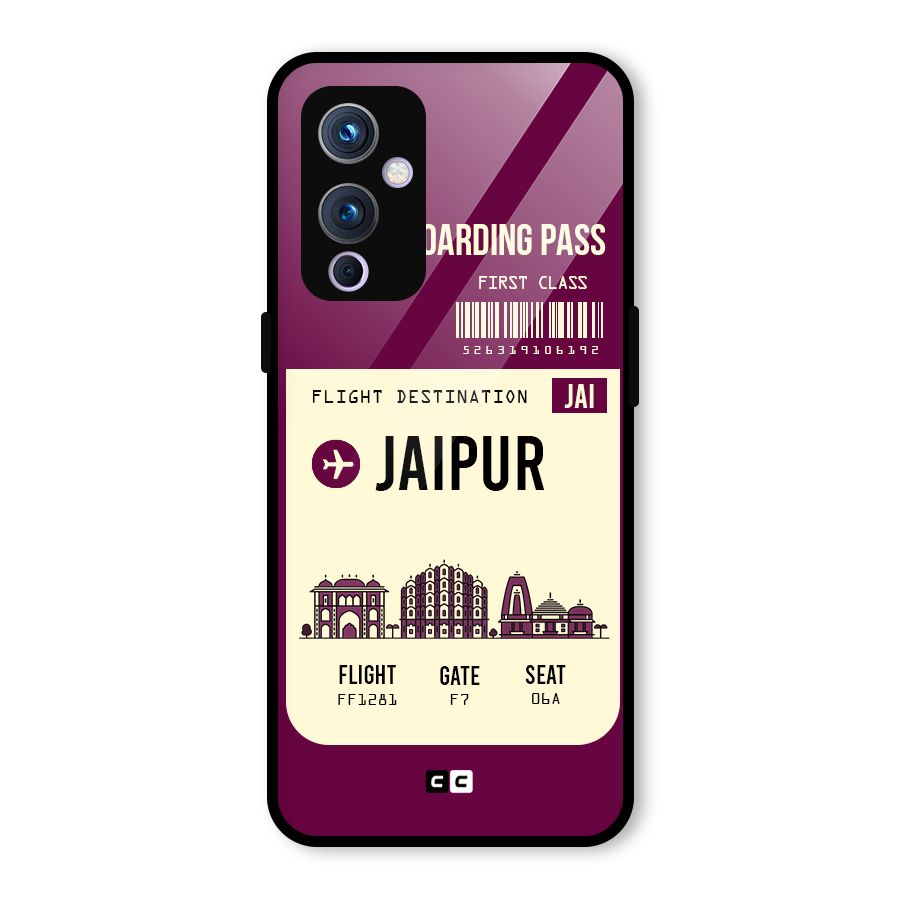 Jaipur Boarding Pass Glass Back Case for OnePlus 9