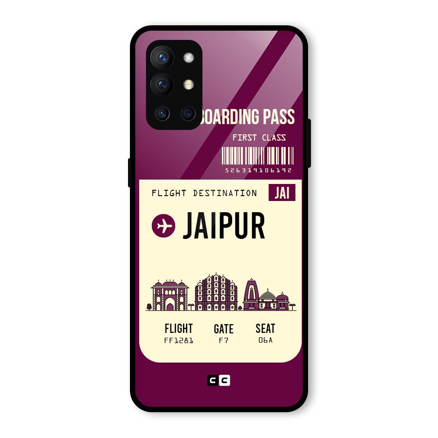 Jaipur Boarding Pass Glass Back Case for OnePlus 9R