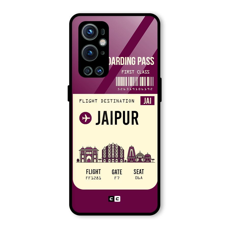 Jaipur Boarding Pass Glass Back Case for OnePlus 9 Pro
