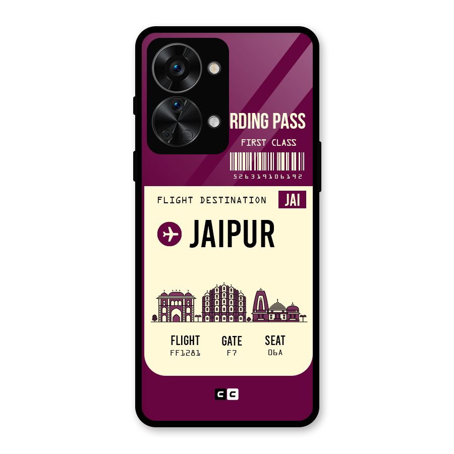 Jaipur Boarding Pass Glass Back Case for OnePlus Nord 2T