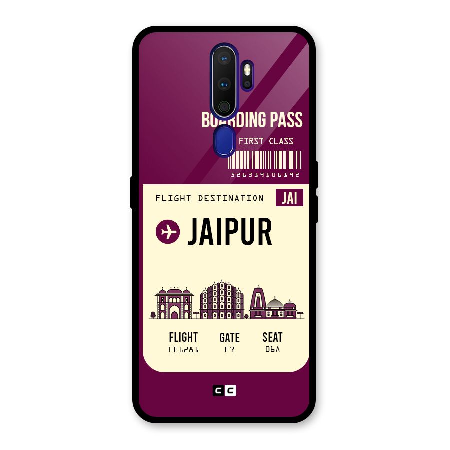 Jaipur Boarding Pass Glass Back Case for Oppo A9 (2020)