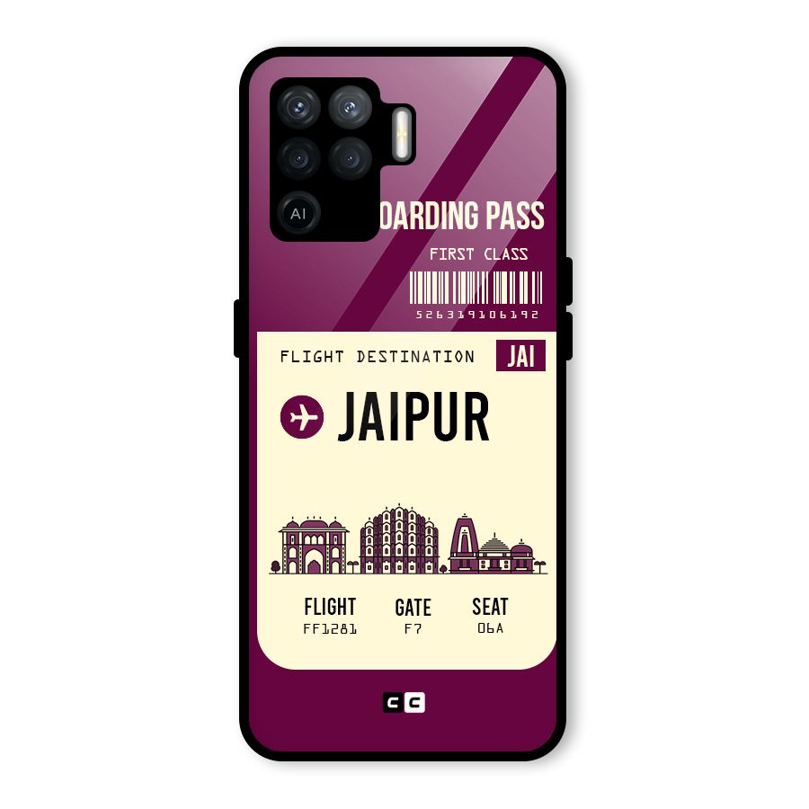 Jaipur Boarding Pass Glass Back Case for Oppo F19 Pro