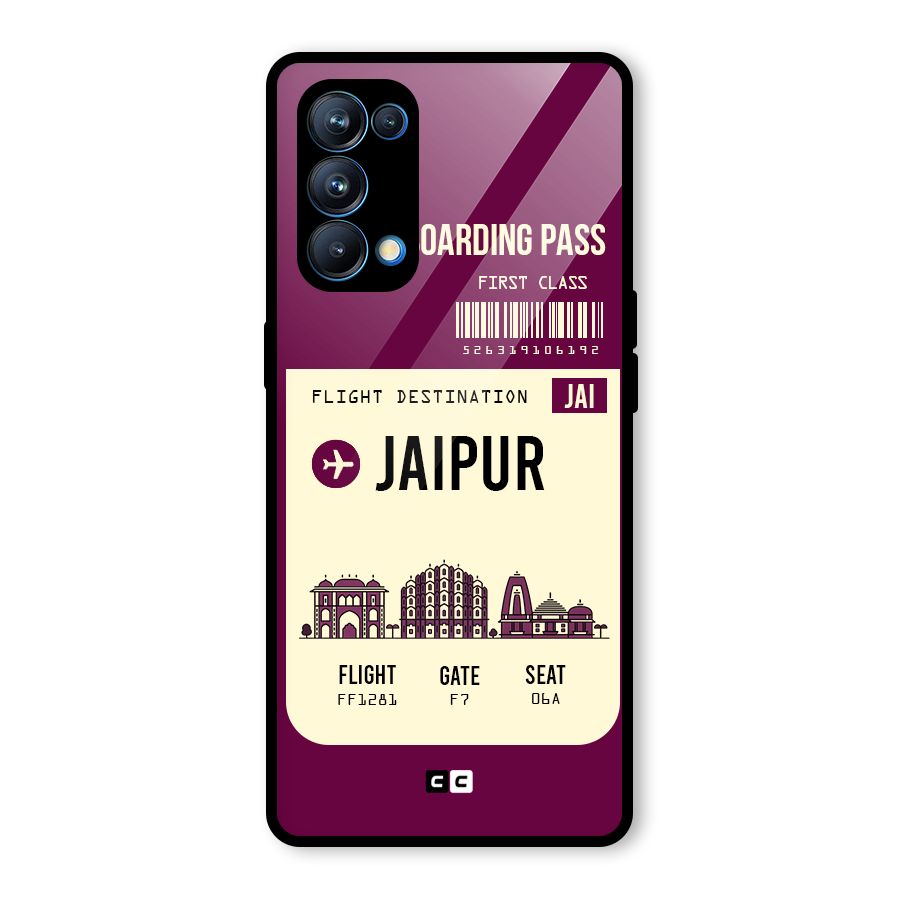 Jaipur Boarding Pass Glass Back Case for Oppo Reno5 Pro 5G