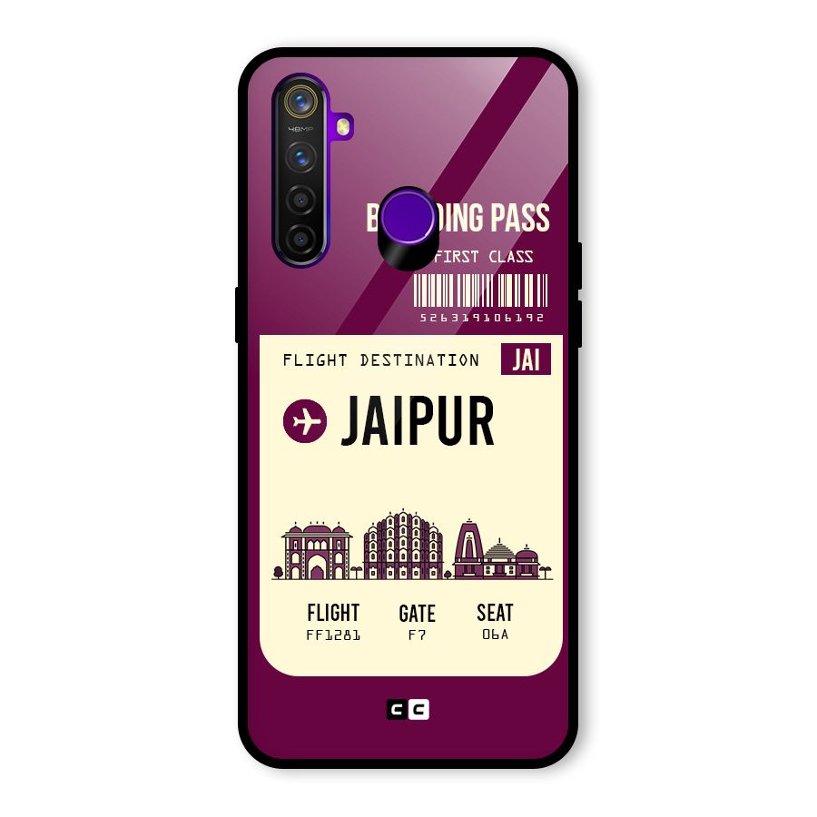 Jaipur Boarding Pass Glass Back Case for Realme 5 Pro