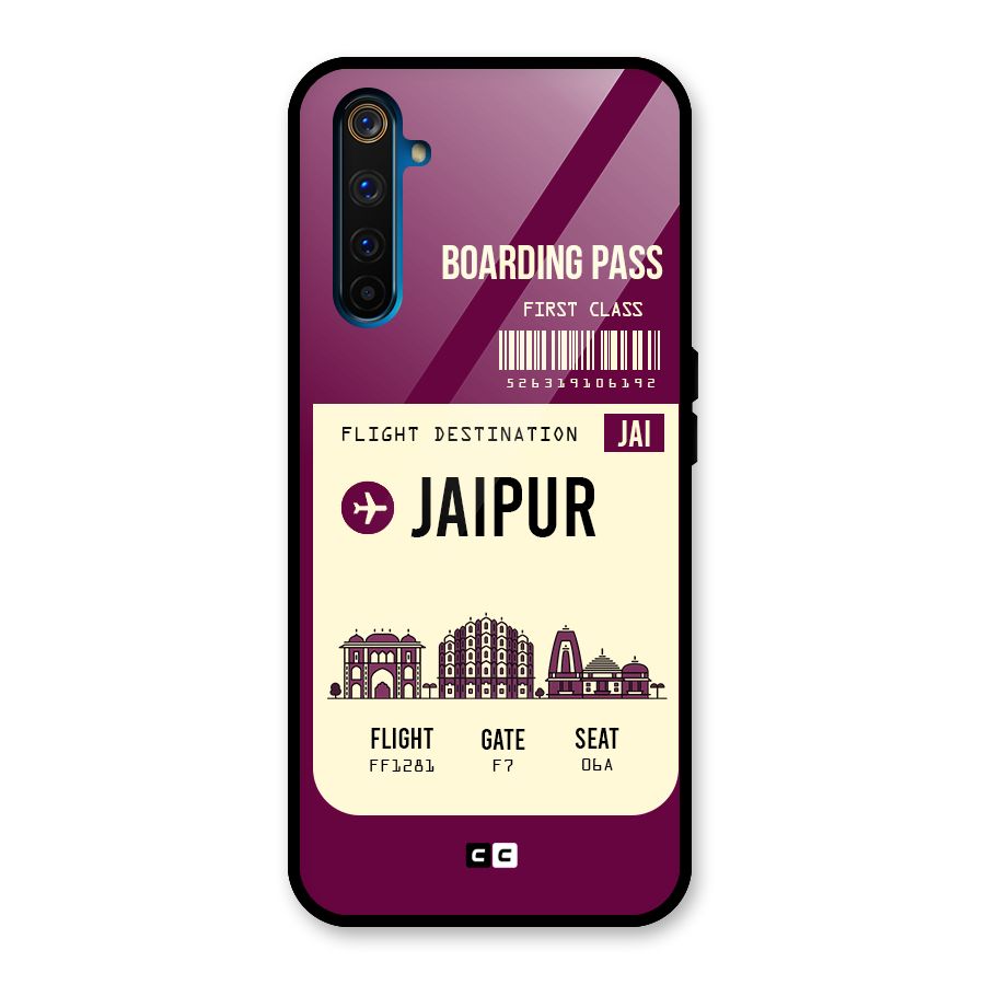 Jaipur Boarding Pass Glass Back Case for Realme 6 Pro