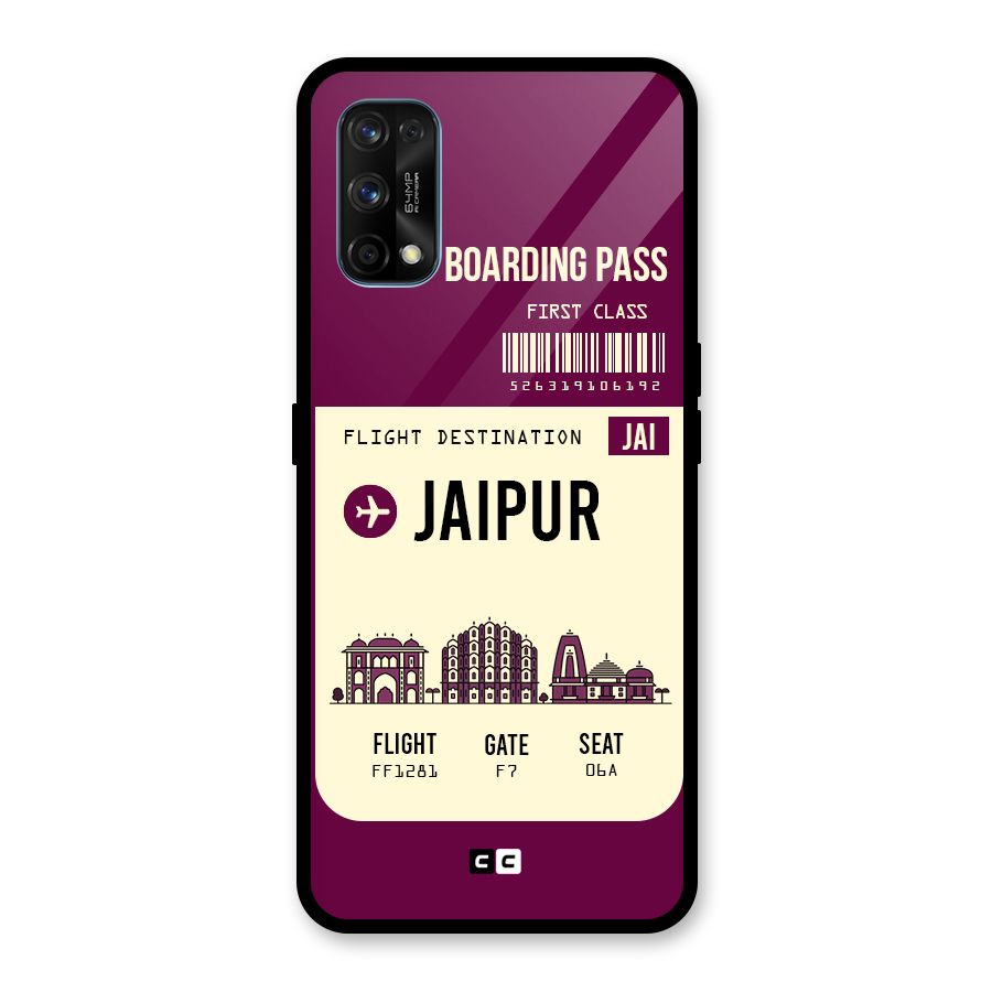 Jaipur Boarding Pass Glass Back Case for Realme 7 Pro