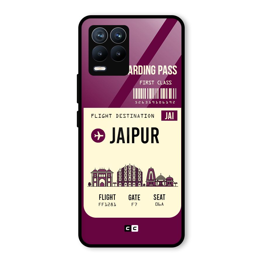 Jaipur Boarding Pass Glass Back Case for Realme 8