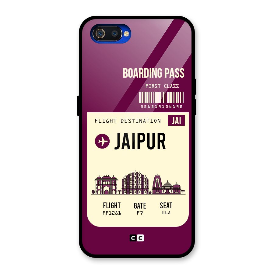 Jaipur Boarding Pass Glass Back Case for Realme C2