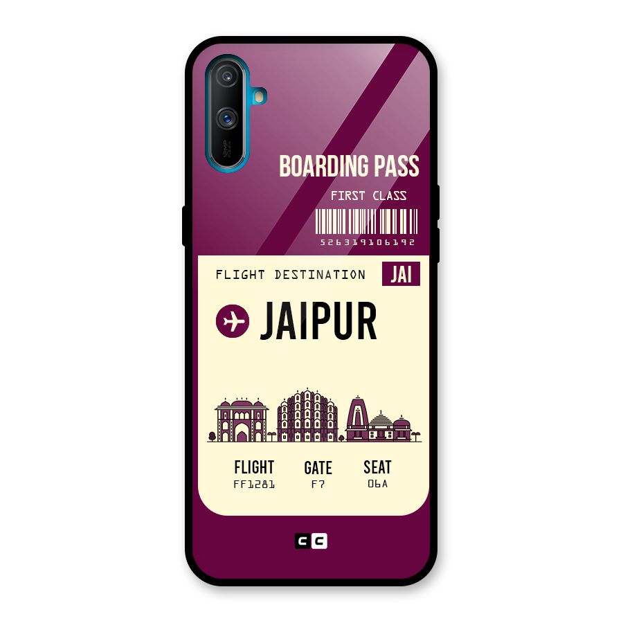 Jaipur Boarding Pass Glass Back Case for Realme C3