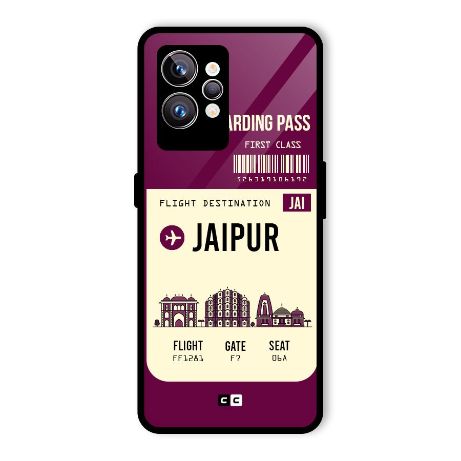 Jaipur Boarding Pass Glass Back Case for Realme GT2 Pro