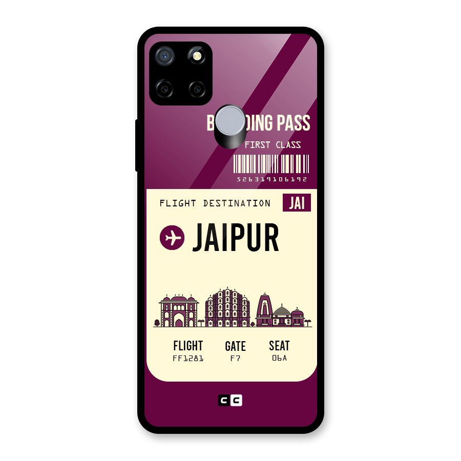 Jaipur Boarding Pass Glass Back Case for Realme Narzo 20