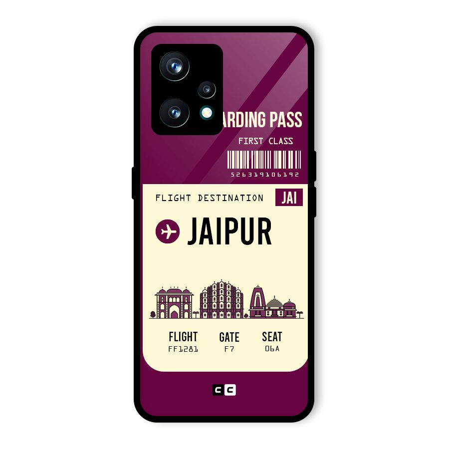 Jaipur Boarding Pass Glass Back Case for Realme Narzo 50 Pro