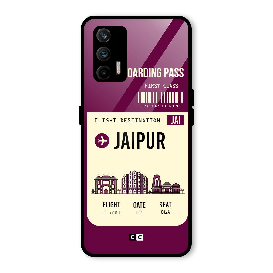Jaipur Boarding Pass Glass Back Case for Realme X7 Max