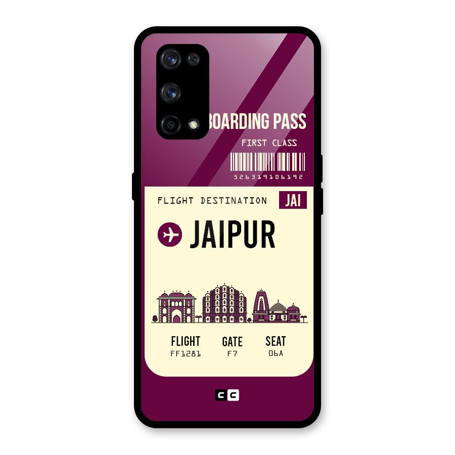 Jaipur Boarding Pass Glass Back Case for Realme X7 Pro