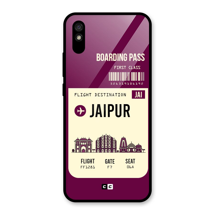 Jaipur Boarding Pass Glass Back Case for Redmi 9A