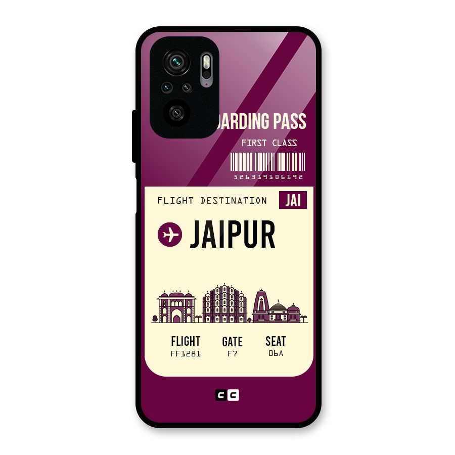 Jaipur Boarding Pass Glass Back Case for Redmi Note 10S
