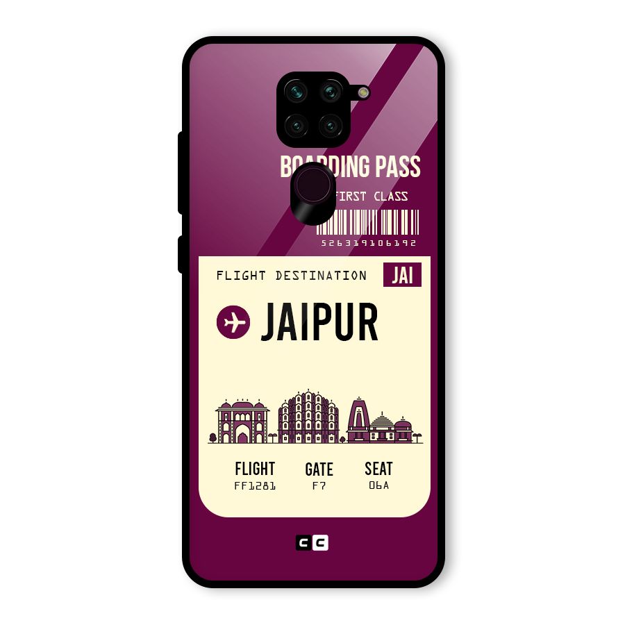 Jaipur Boarding Pass Glass Back Case for Redmi Note 9