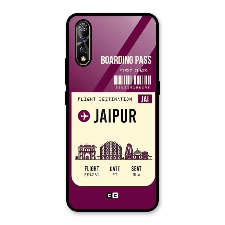 Jaipur Boarding Pass Glass Back Case for Vivo S1