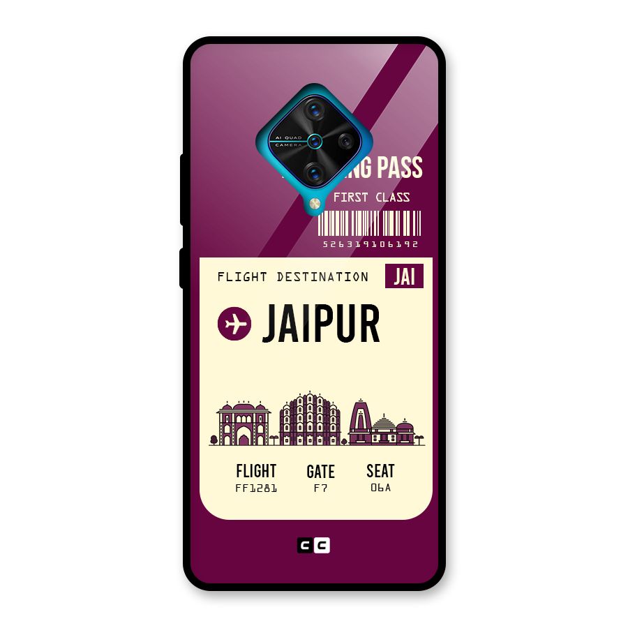 Jaipur Boarding Pass Glass Back Case for Vivo S1 Pro