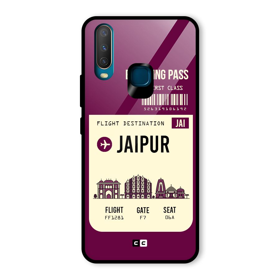 Jaipur Boarding Pass Glass Back Case for Vivo U10