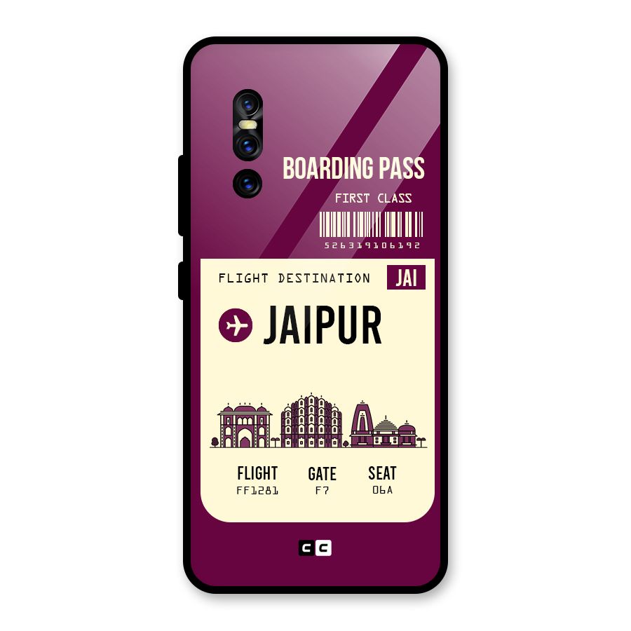 Jaipur Boarding Pass Glass Back Case for Vivo V15 Pro