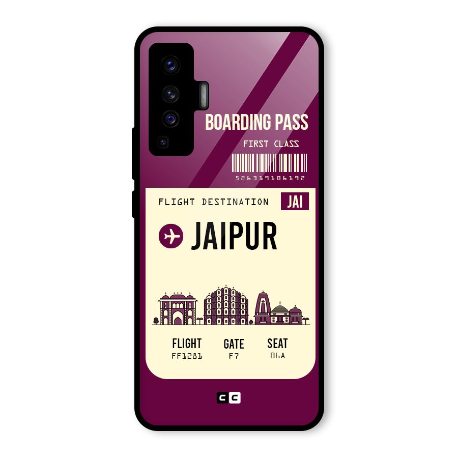 Jaipur Boarding Pass Glass Back Case for Vivo X50