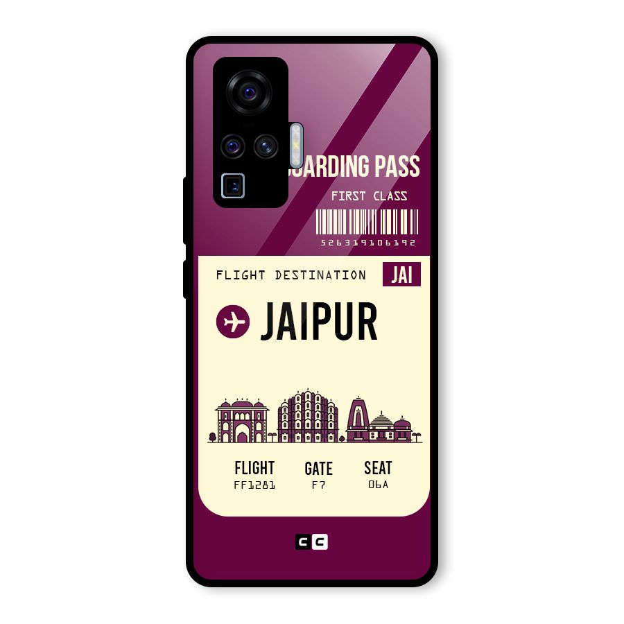 Jaipur Boarding Pass Glass Back Case for Vivo X50 Pro