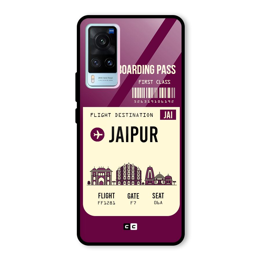 Jaipur Boarding Pass Glass Back Case for Vivo X60