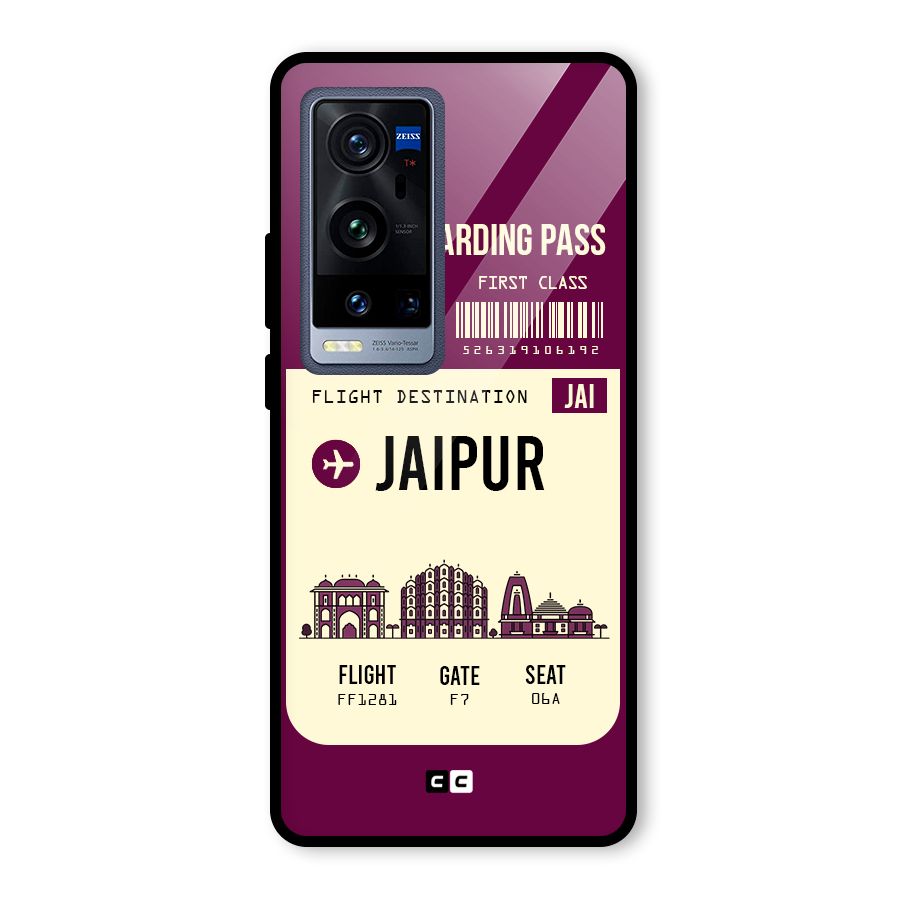 Jaipur Boarding Pass Glass Back Case for Vivo X60 Pro Plus
