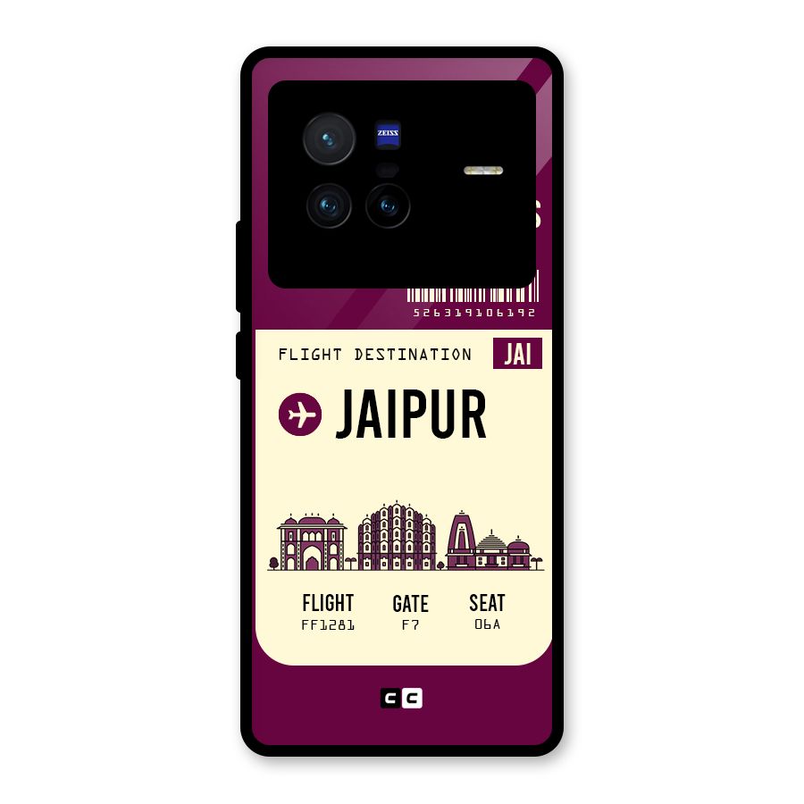 Jaipur Boarding Pass Glass Back Case for Vivo X80