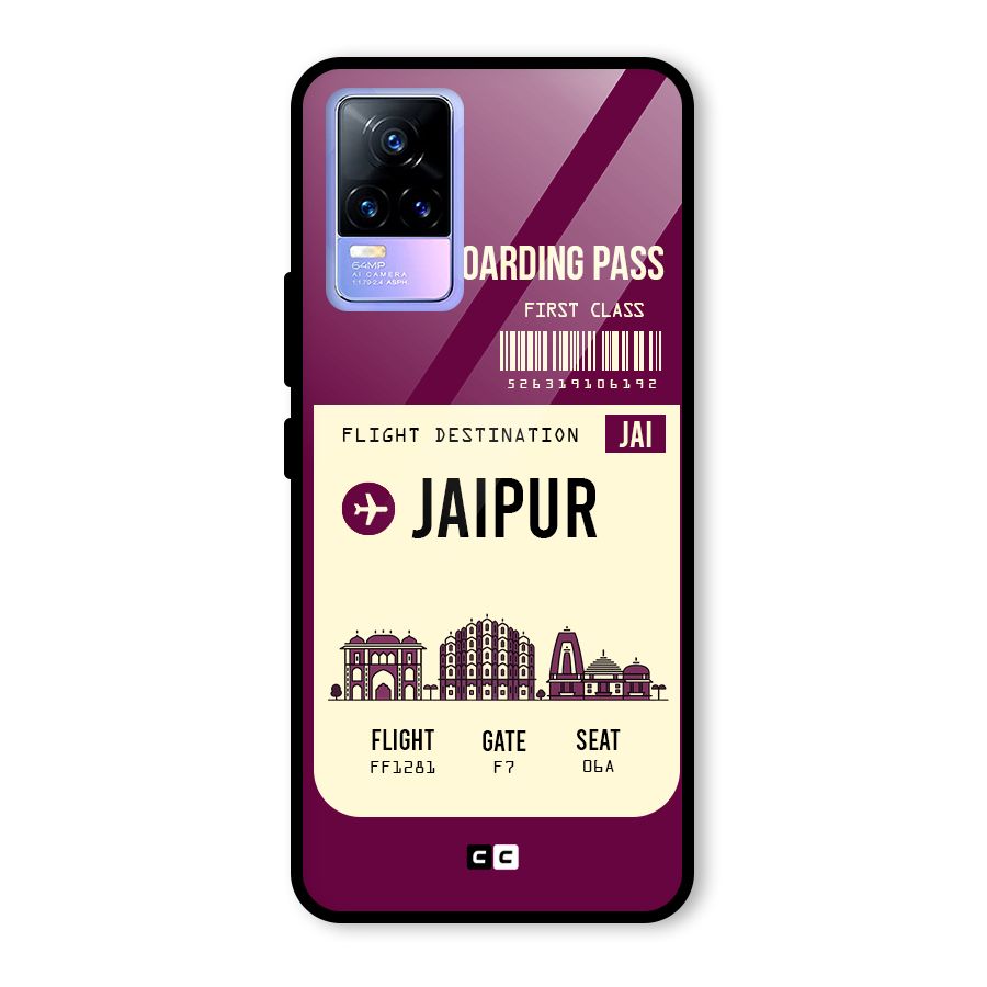 Jaipur Boarding Pass Glass Back Case for Vivo Y73