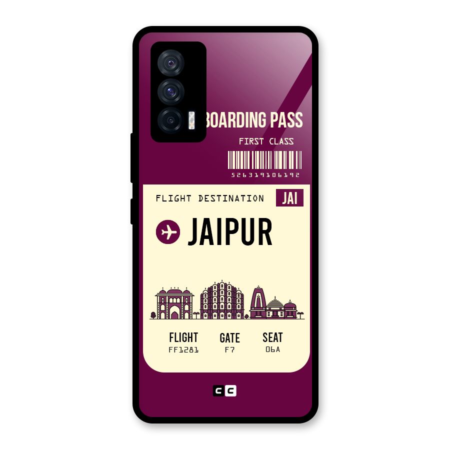 Jaipur Boarding Pass Glass Back Case for Vivo iQOO 7 5G
