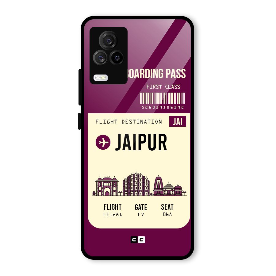 Jaipur Boarding Pass Glass Back Case for Vivo iQOO 7 Legend 5G