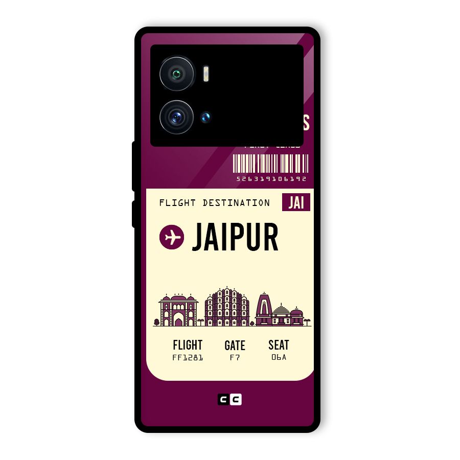 Jaipur Boarding Pass Glass Back Case for Vivo iQOO 9 Pro