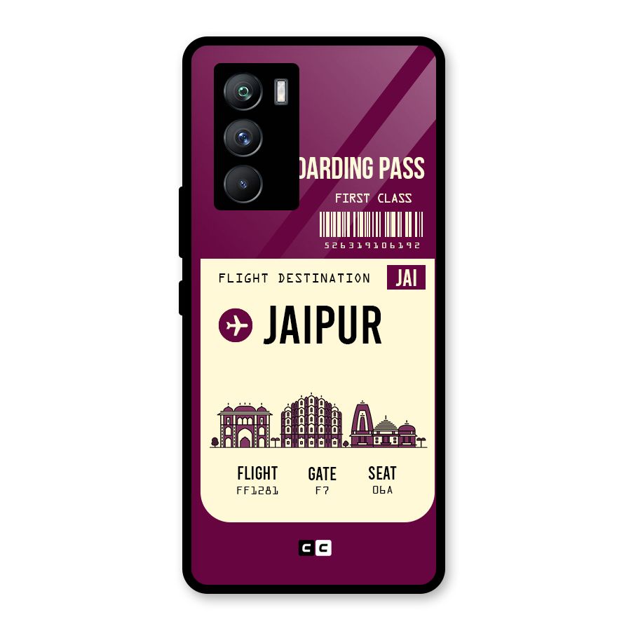 Jaipur Boarding Pass Glass Back Case for Vivo iQOO 9 SE