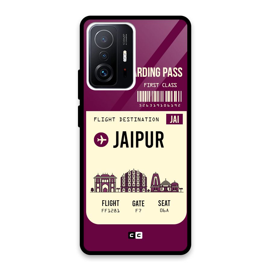 Jaipur Boarding Pass Glass Back Case for Xiaomi 11T Pro