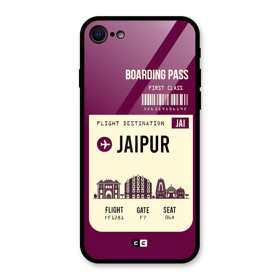 Jaipur Boarding Pass Glass Back Case for iPhone SE 2022