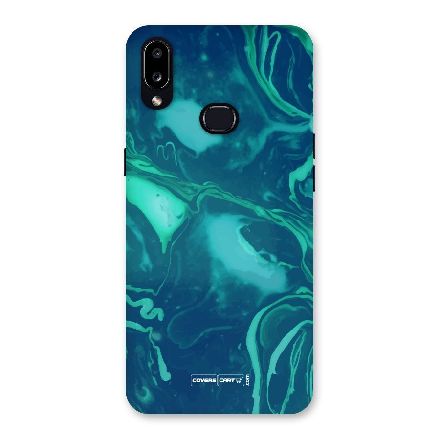 Jazzy Green Marble Texture Back Case for Galaxy A10s