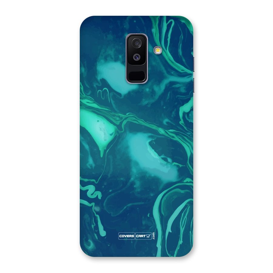 Jazzy Green Marble Texture Back Case for Galaxy A6 Plus