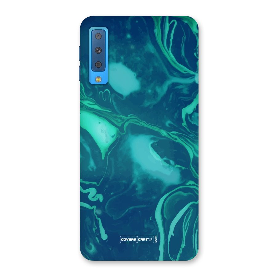 Jazzy Green Marble Texture Back Case for Galaxy A7 (2018)
