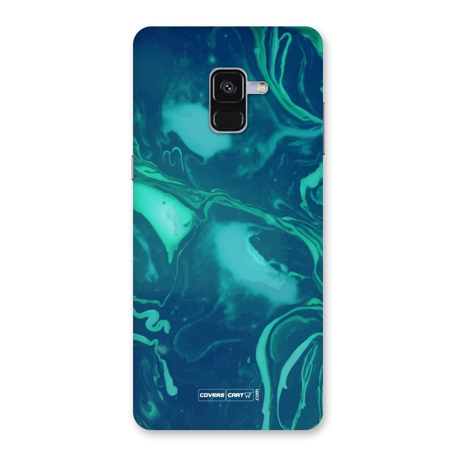Jazzy Green Marble Texture Back Case for Galaxy A8 Plus