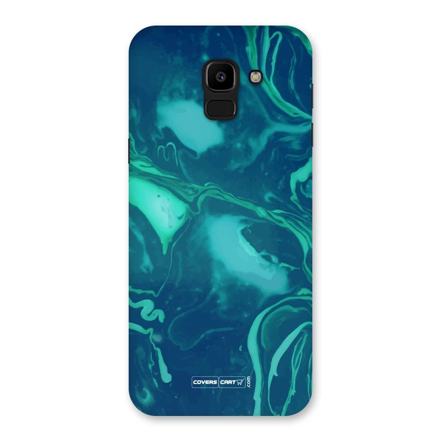 Jazzy Green Marble Texture Back Case for Galaxy J6