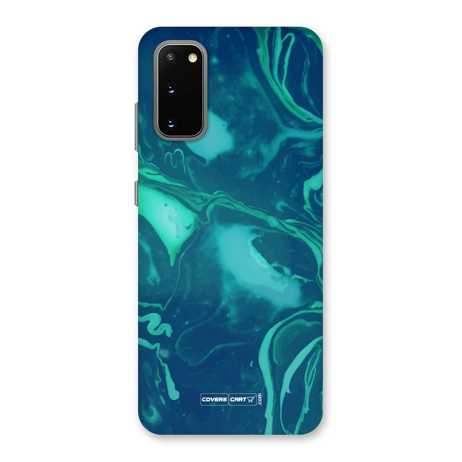 Jazzy Green Marble Texture Back Case for Galaxy S20