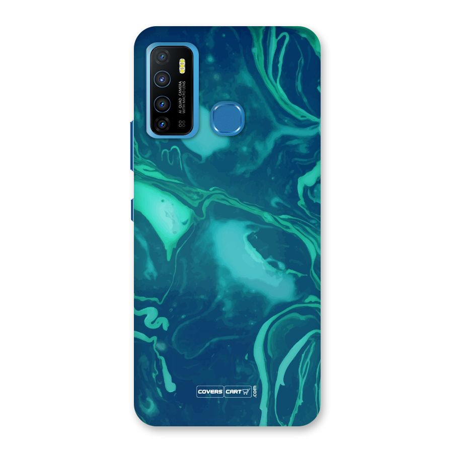 Jazzy Green Marble Texture Back Case for Infinix Hot 9