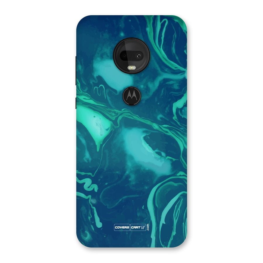 Jazzy Green Marble Texture Back Case for Moto G7