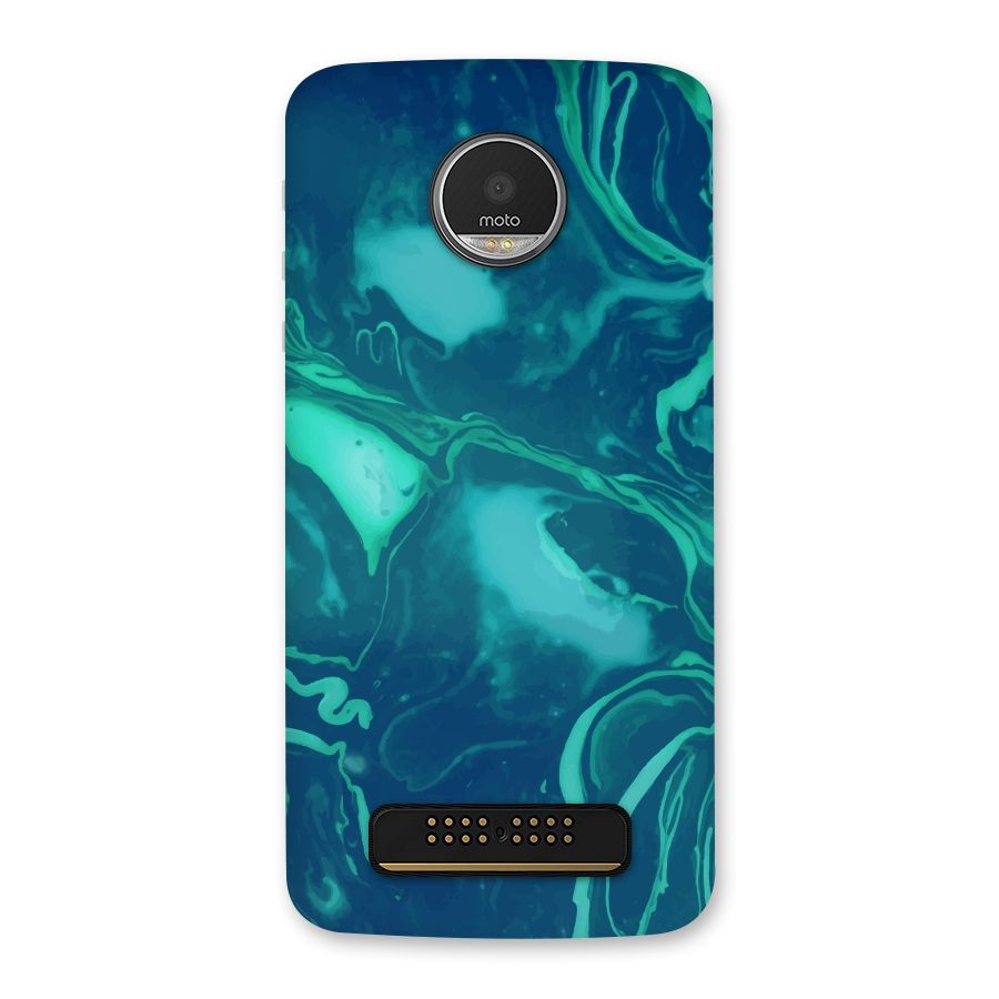 Jazzy Green Marble Texture Back Case for Moto Z Play